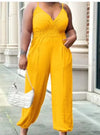 Yellow Spaghetti Strap Jumpsuit