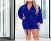 Blue Sequins Romper